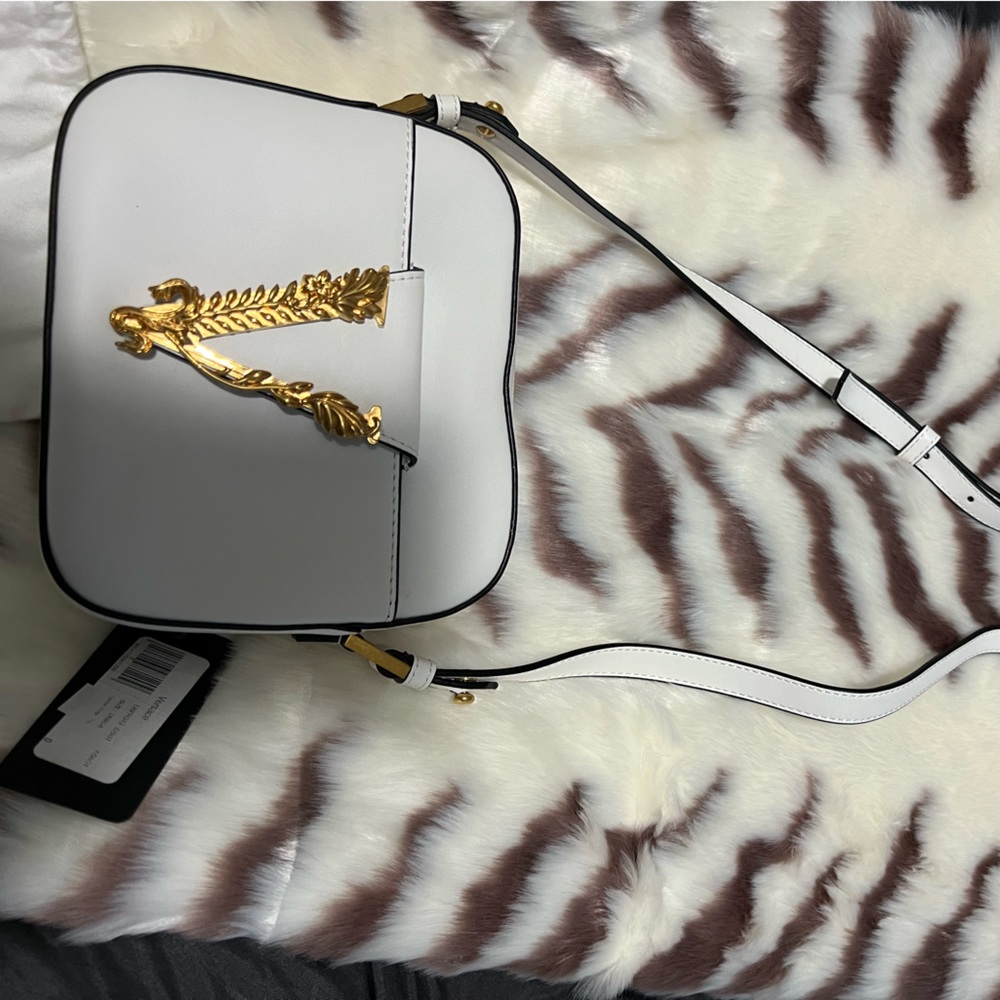 Versace Virtus Logo Crossbody Bag